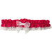 Wilton - Bachelorette Garter - Red W/White Lace