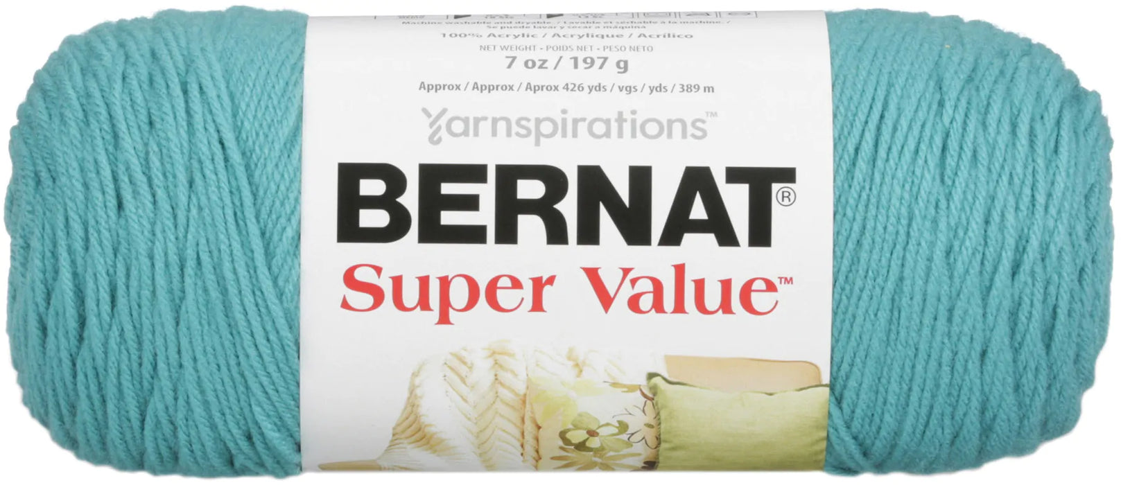 Bernat Super Value Solid Yarn-Aqua