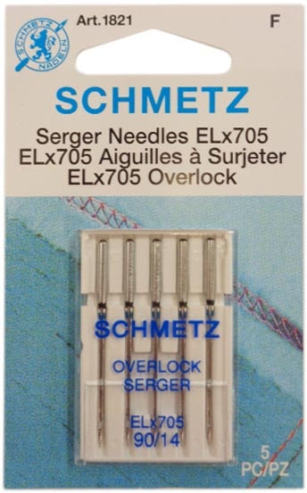 Schmetz ELX705 Serger Needles -Size 14/90 5/Pkg