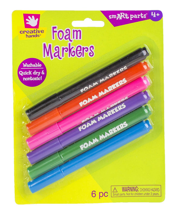 Creative Hand-Foam Markers-Washable 6pc