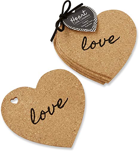 Kate Aspen - Heart Cork Coaster (Set of 4)