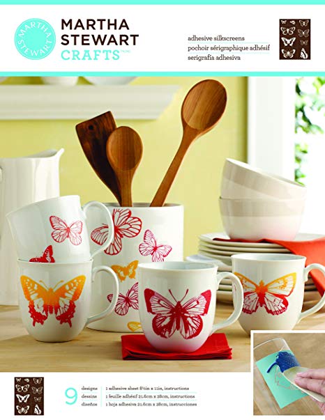 Martha Stewart Crafts - Adhesive Silkscreens - Butterflies