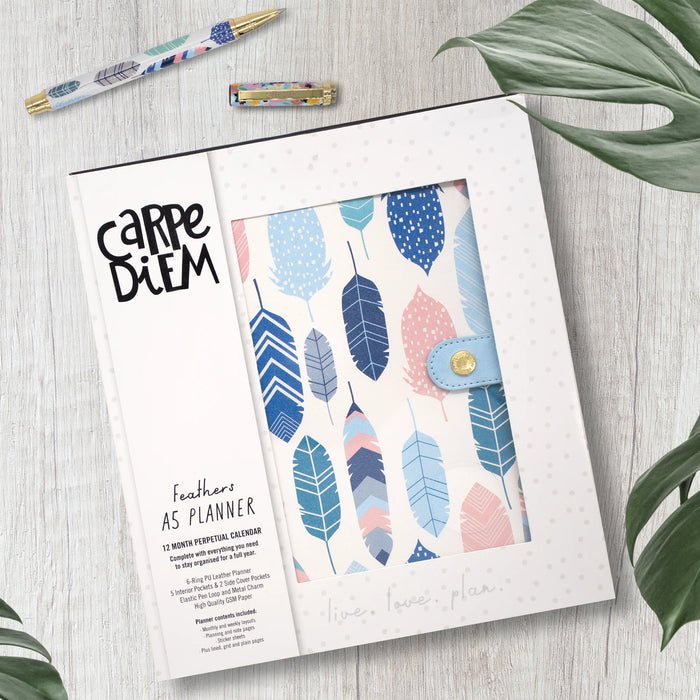 Carpe Diem - Personal Planner - Feathers