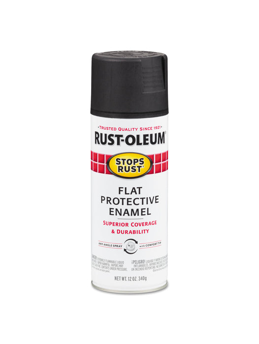 Rust-Oleum - Rust Preventative Enamel Paint - Flat Black - 340g