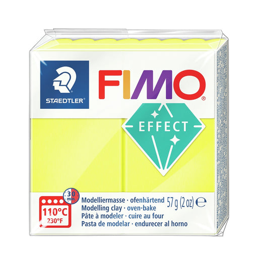 Fimo Effect Neon Polymer Clay 2oz-Neon Yellow