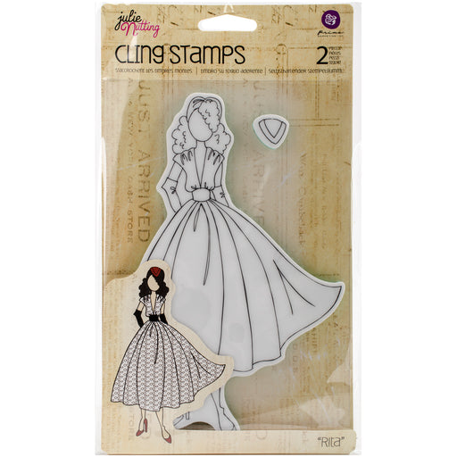 Prima Marketing Julie Nutting Mixed Media Cling Rubber Stamp-Rita