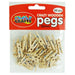 Crazy Crafts - Wooden Pegs 2.5cm - 50 Piece