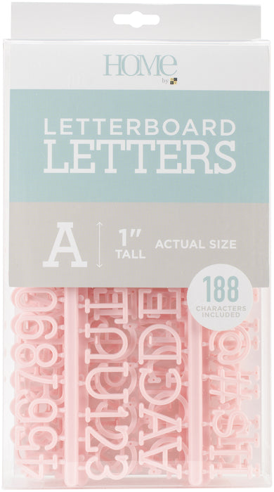 DCWV Letterboard Letters & Characters 1" 188/Pkg-Pink