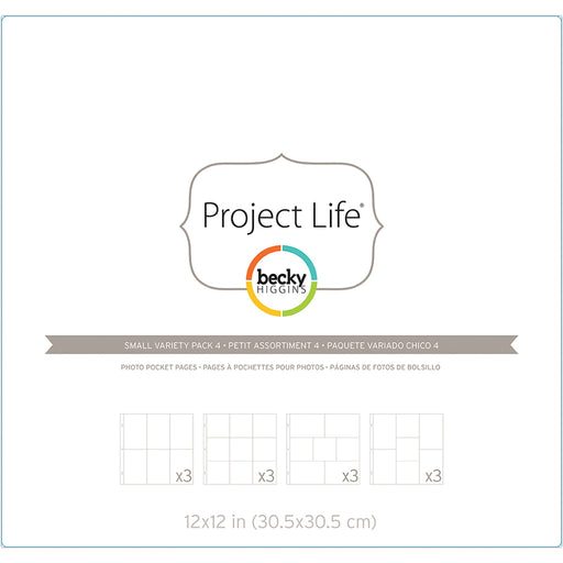 Project Life Photo Pocket Pages 12/Pkg-Small Variety Pack 4