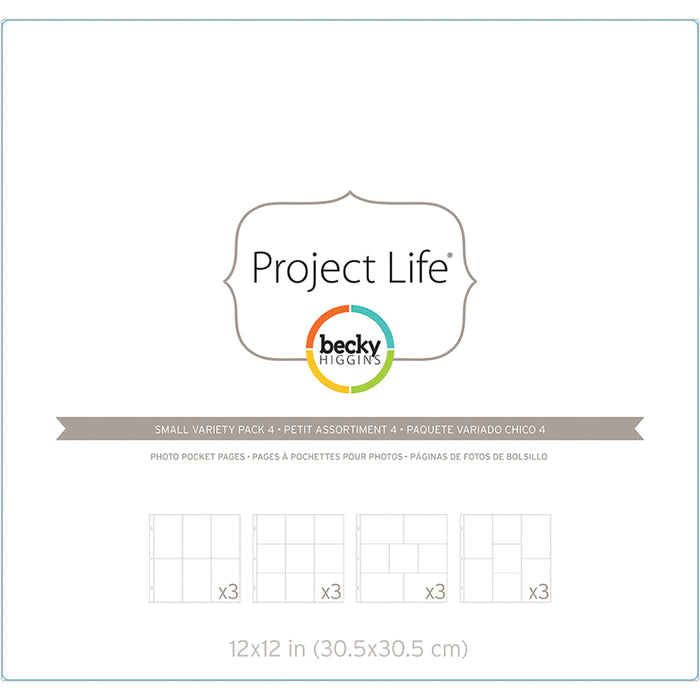 Project Life Photo Pocket Pages 12/Pkg-Small Variety Pack 4