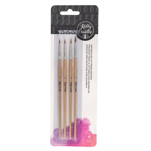 Kelly Creates Round Watercolor Round Brush Set 4/Pkg-1.5mm, 1.9mm, 2mm & 2.2mm