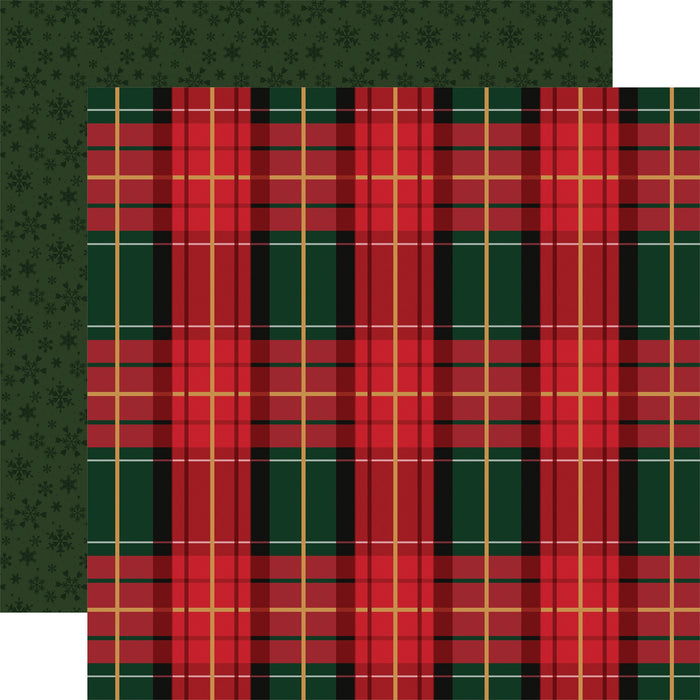 A Wonderful Christmas Double-Sided Cardstock 12"X12"-Classic Christmas Plaid