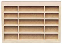 Houseworks - DOLLHOUSE-TOY - Closed Back Store Shelf - Fully Assembled - 1 Inch Scale