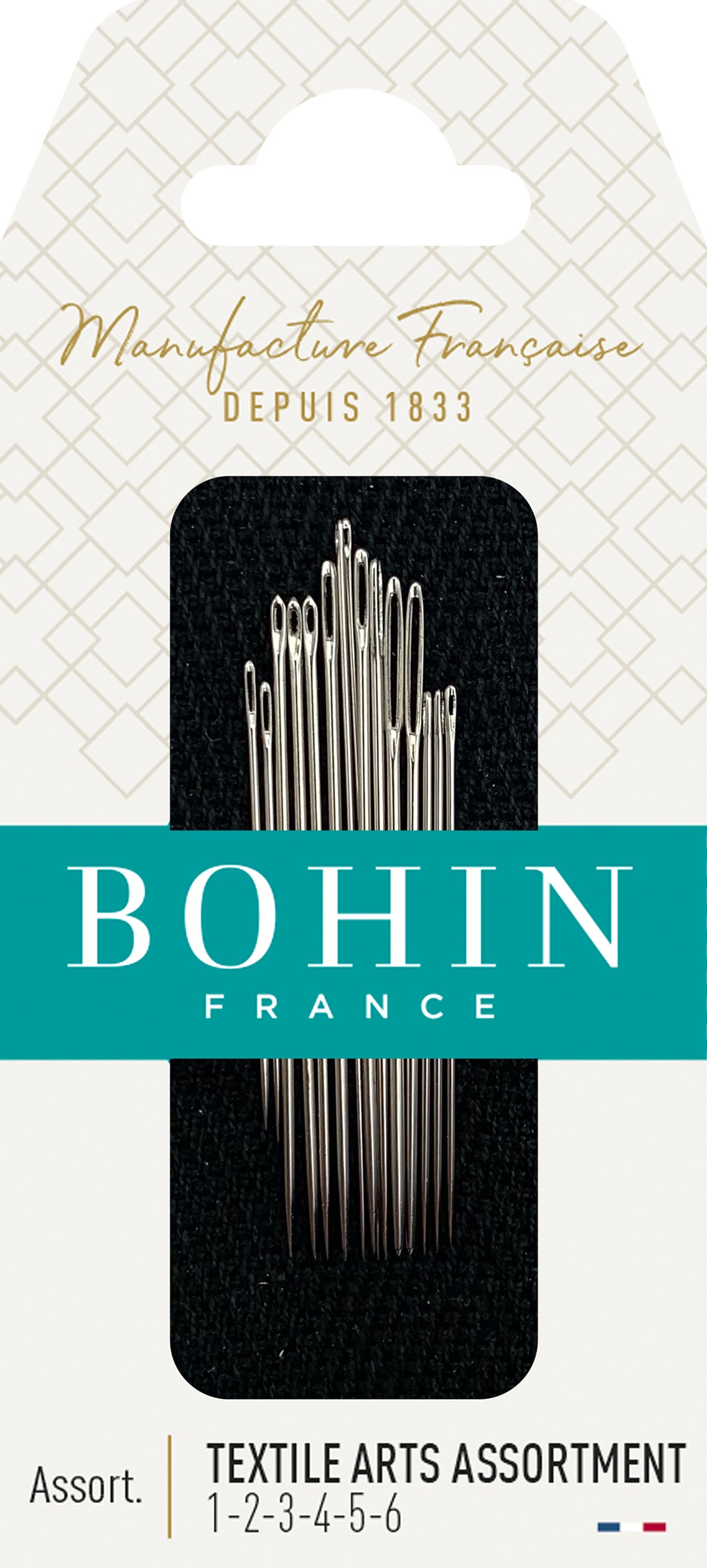 Bohin Set Assortito Di Aghi Per Arti Tessili, 14 Pezzi - Includes Between, Sharps E Applique Per Cucito E Ricamo