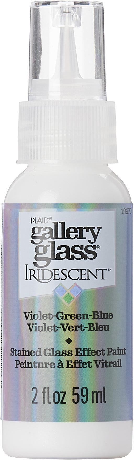 FolkArt Gallery Glass Paint 2oz-Iridescent Violet/Green/Blue