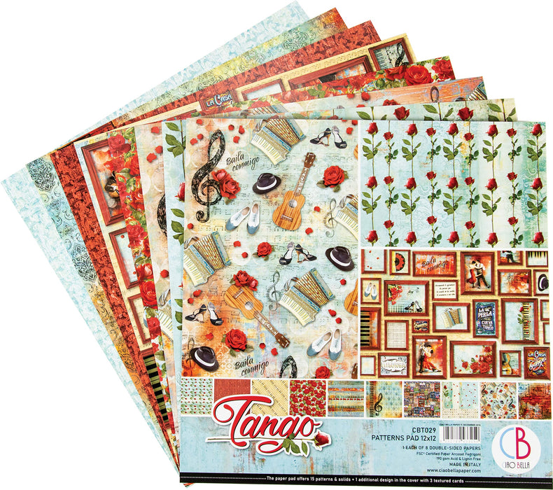 Ciao Bella - 12" x 12" DS-Paper Pack - Tango - 8 Designs/1 Each