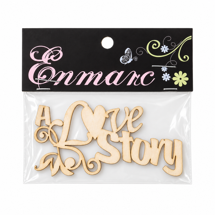 Doodles - Enmarc - "A Love Story" Chipboard Embellishment
