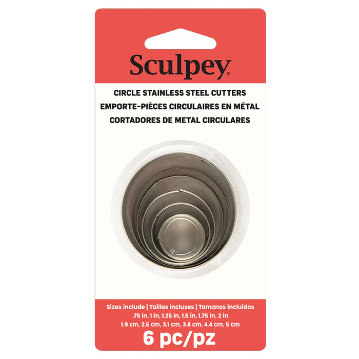 Sculpey Tools Graduated Cutters: Circle, 6 pc