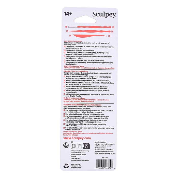 Sculpey - Clay Tool Starter Set 3/Pkg
