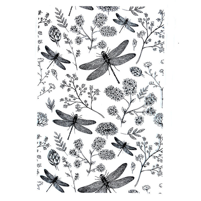 Doodles - Clear Stamps-Dragonflies and Flowers