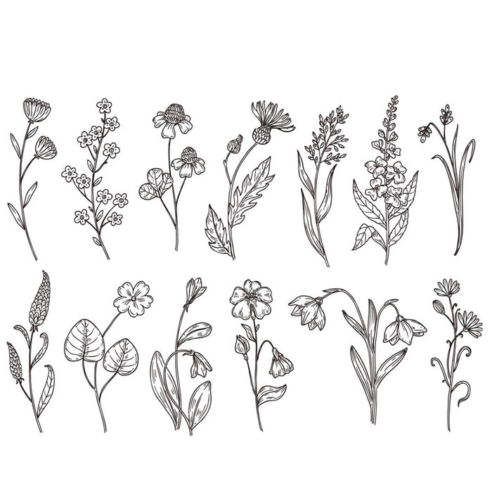 Doodles - Clear Stamps- Floral Small