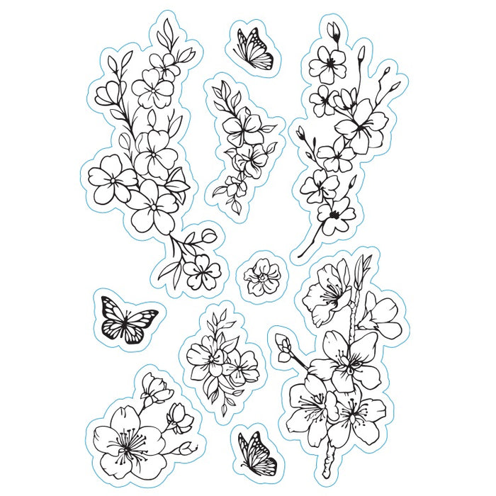 Doodles - Clear Stamps- Floral and Butterflies