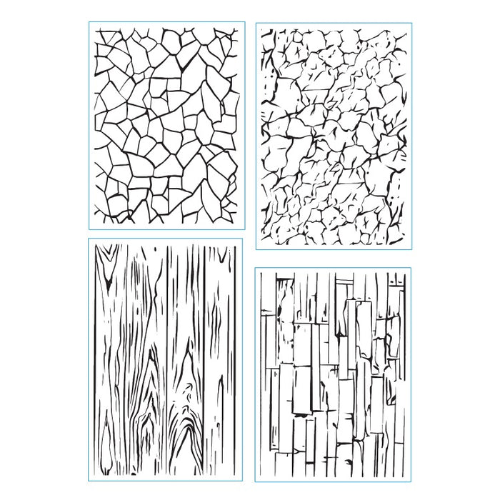 Doodles - Clear Stamps-Textures 4 x Designs