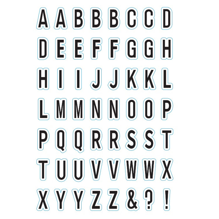 Doodles - Clear Stamps-  Multiple Capital ABC's