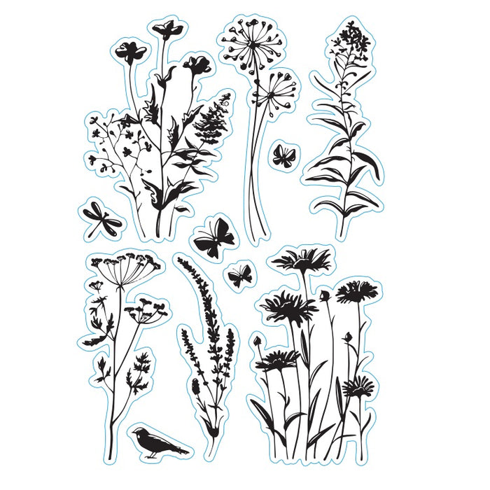 Doodles - Clear Stamps- Plants, Butterflies and Birds