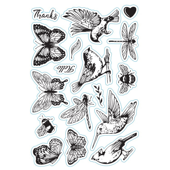 Doodles - Clear Stamps- Butterflies, Birds and Bees