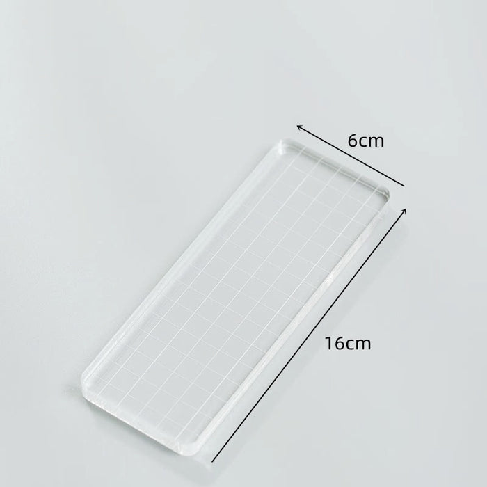 Doodles - Clear Acrylic Blocks 16 x 6 x 1cm