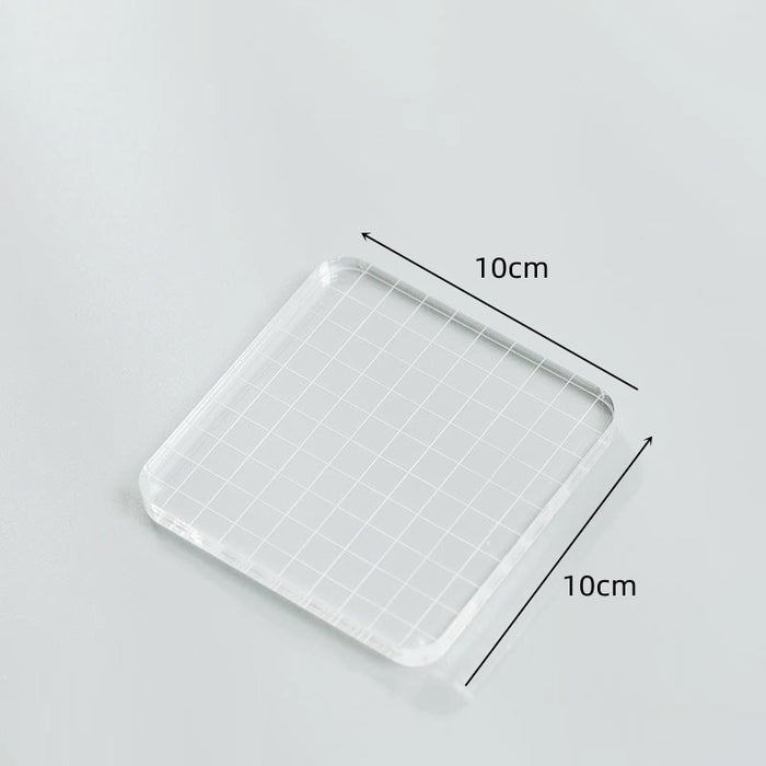 Doodles - Clear Acrylic Blocks 10x10 x 1cm