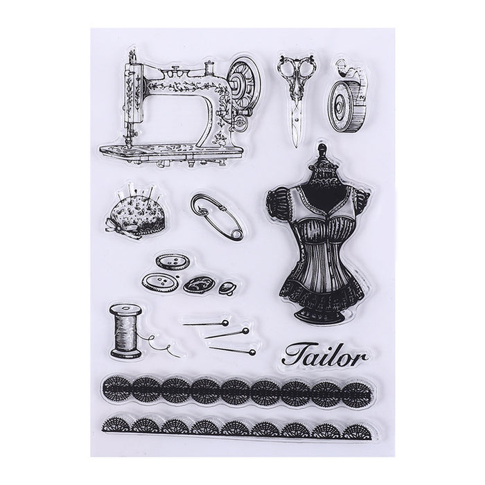 Doodles - Clear Stamps-   Sewing Machine and Accessories