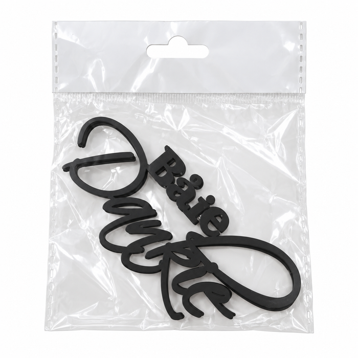 Doodles - Enmarc - "Baie Dankie Black" Chipboard Embellishment