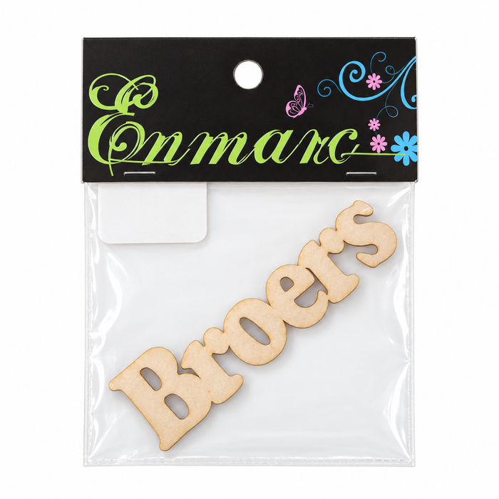 Doodles - Enmarc - "Broers" Chipboard Embellishment