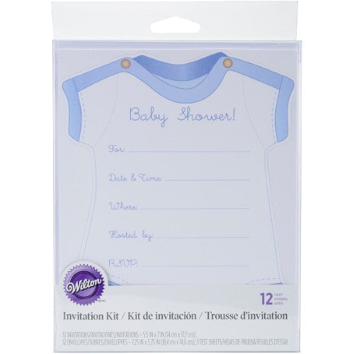 Wilton - Baby Shower Invitation Kit - Boy Onesie