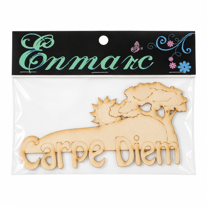 Doodles - Enmarc - "Carpe Diem" Chipboard Embellishment