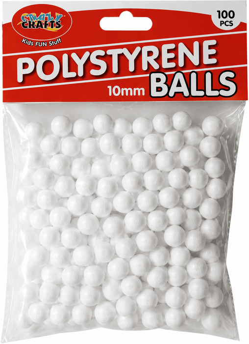 Crazy Crafts - Polystyrene Balls 10mm, 100pcs