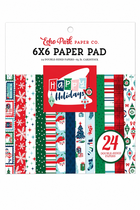 Echo Park Double-Sided Paper Pad 6"X6"-Happy Holidays
