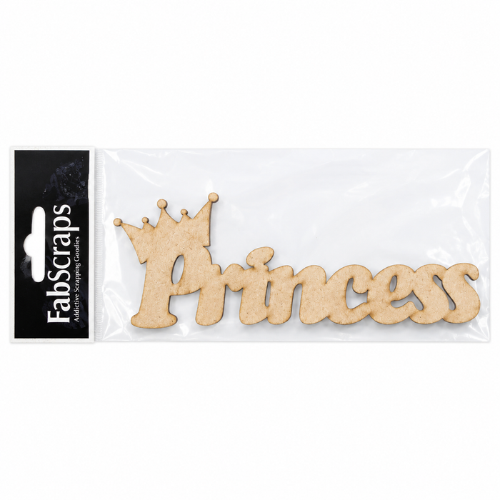 Doodles - FabScraps - Chipboard Die-Cut “Princess”