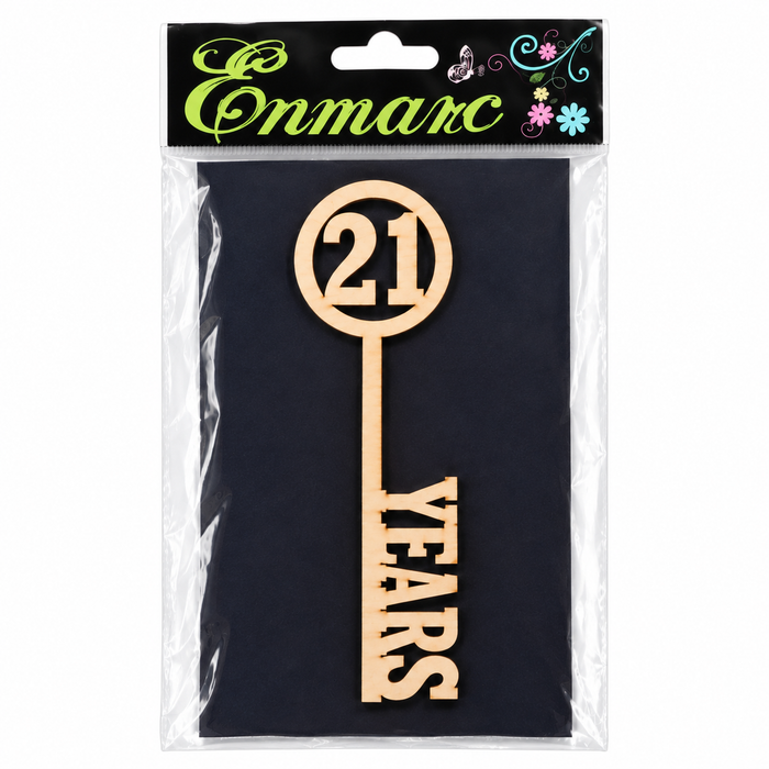Doodles - Enmarc - “21 Years” Chipboard Birthday Embellishment