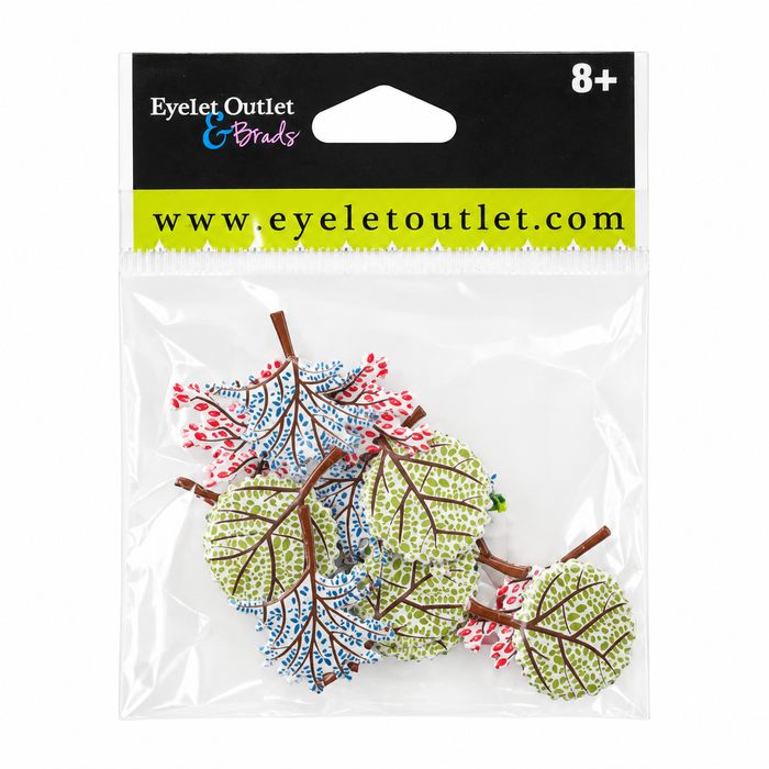 Doodles - Eyelet Outlet - Tree Brads – 20mm, 12 Pack