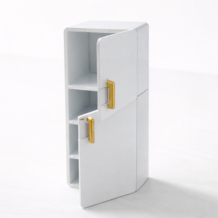DIY Modern Furniture - Refrigerator - 1 Inch Scale - DOLLHOUSE-TOY