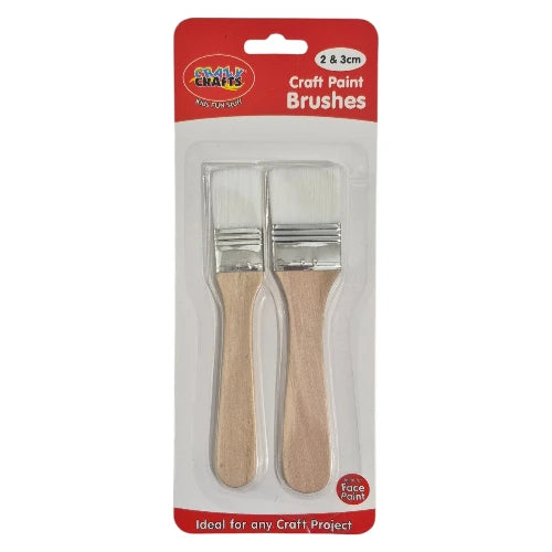 Crazy Crafts - Craft Paint Brushes 2&3cm 2pcs