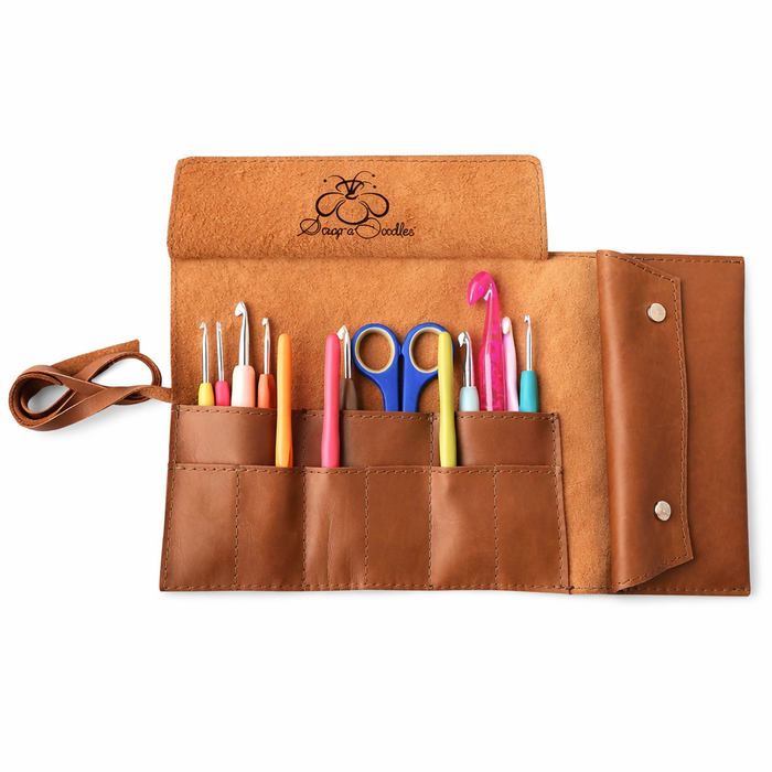Doodles Genuine Leather - Roll Up Bag - Medium - Blank or Personalizable