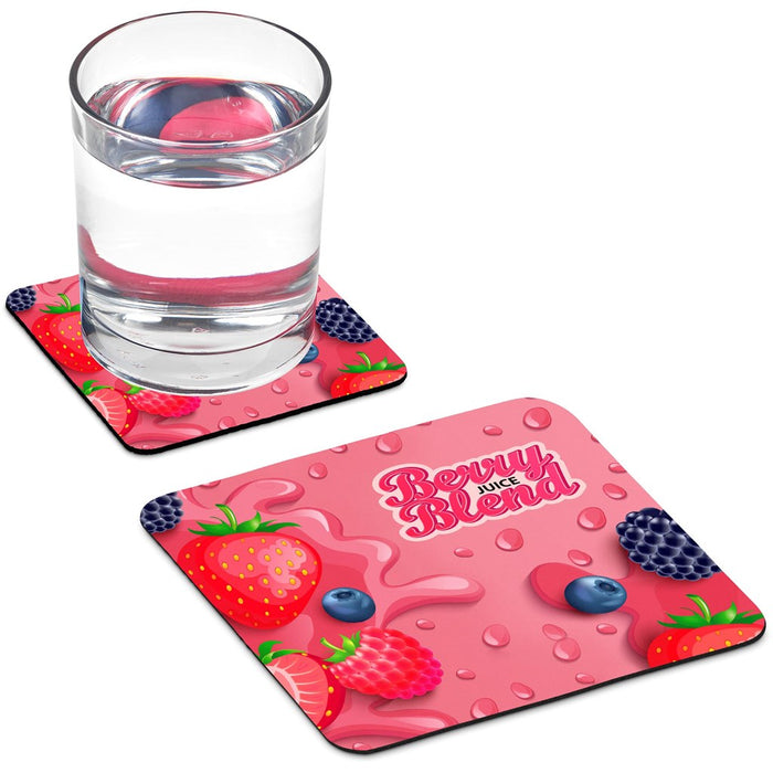 Doodles - Cancun Sublimation Coaster - White - 2pk