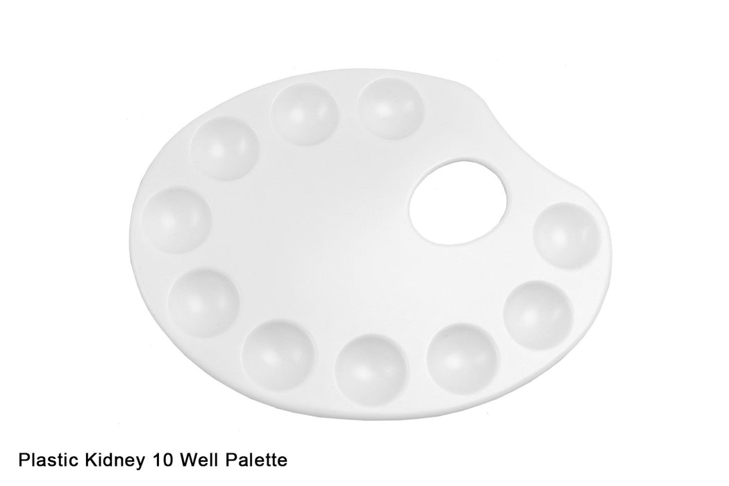 Dala - Plastic - 10 Well Kidney Palette White