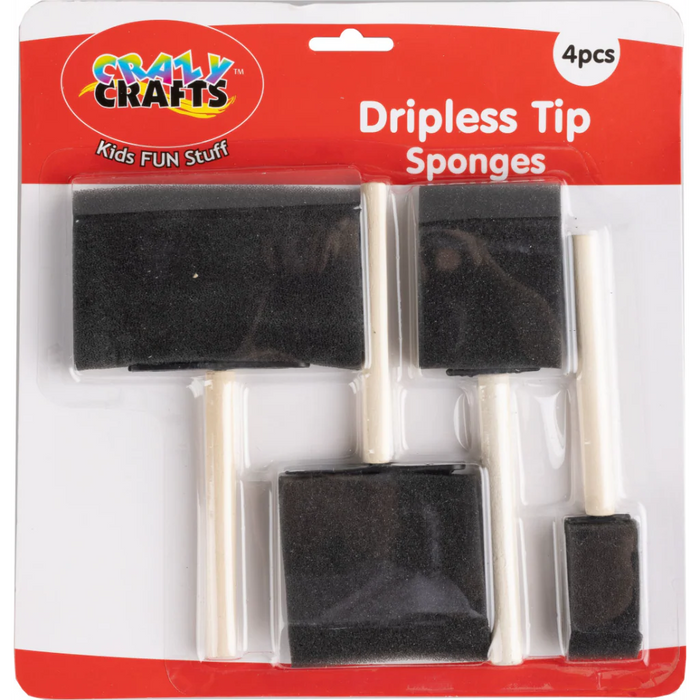 Crazy Crafts - Dripless Tip Sponges 4pcs