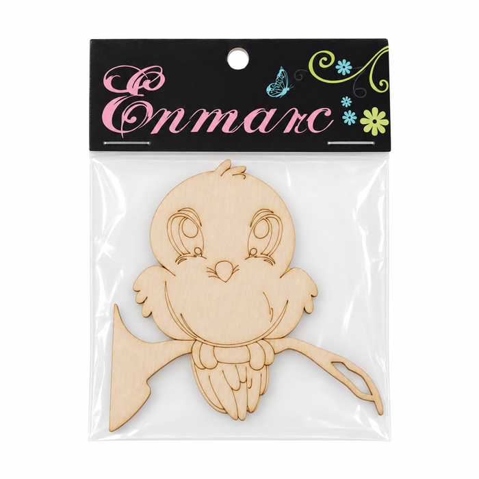 Doodles - Enmarc - Cutie: Birdie - Chipboard Embellishment