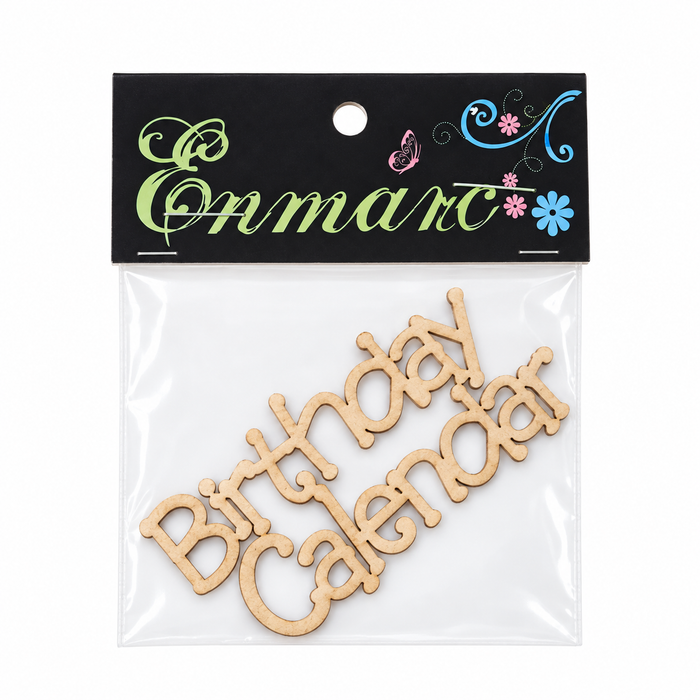 Doodles - Enmarc - "Birthday Calendar" Chipboard Embellishment